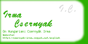 irma csernyak business card